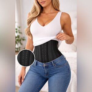 Yianna,Waist Trainer Corset Shaper Boned Latex Gym Postpartum Body Shaper Size M